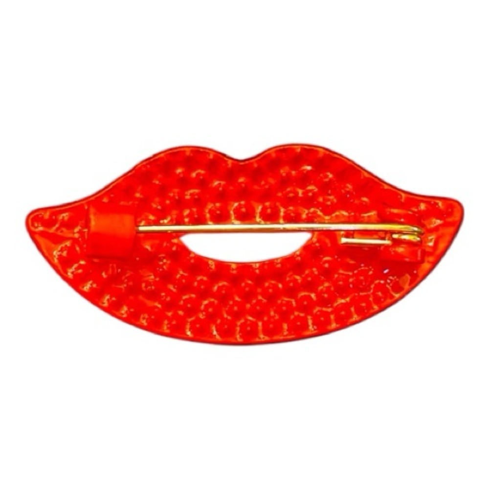 Red Lips Brooch - Picture 2 of 2